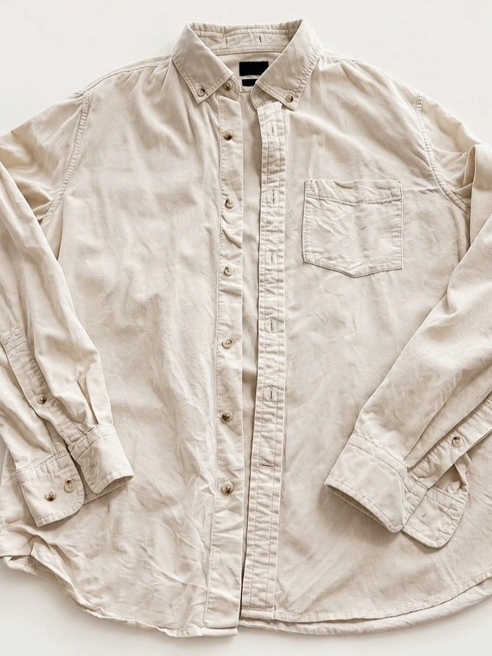Banana Republic Men's Cream Button Down Shirt